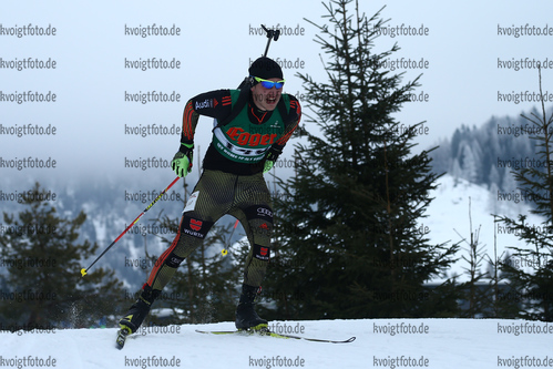 14.01.2018, xkvx, Wintersport, Alpencup - DSV Biathlon Deutschlandpokal - Hochfilzen, Sprint v.l. WANNINGER Tobias
