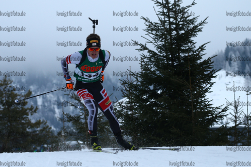 14.01.2018, xkvx, Wintersport, Alpencup - DSV Biathlon Deutschlandpokal - Hochfilzen, Sprint v.l. TRIXL Sebastian