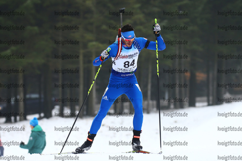 27.01.2018, xkvx, Wintersport, Biathlon IBU Junior Cup - Nove Mesto Na Morave, Sprint v.l. JOHNSON Cody