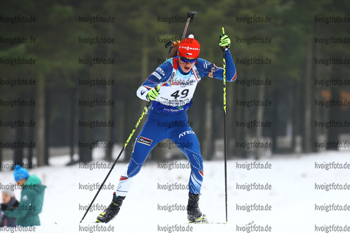 27.01.2018, xkvx, Wintersport, Biathlon IBU Junior Cup - Nove Mesto Na Morave, Sprint v.l. KOCIAN Jakub