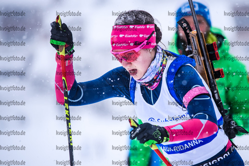 13.01.2019, xkvx, Biathlon, Deutschlandpokal Ridnaun, Sprint, v.l. LAUBE Anna
