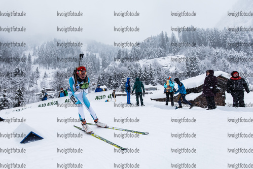 13.01.2019, xkvx, Biathlon, Deutschlandpokal Ridnaun, Sprint, v.l. LEUBNER  Berta