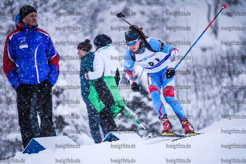 13.01.2019, xkvx, Biathlon, Deutschlandpokal Ridnaun, Sprint, v.l. BRADANINI  Marianna