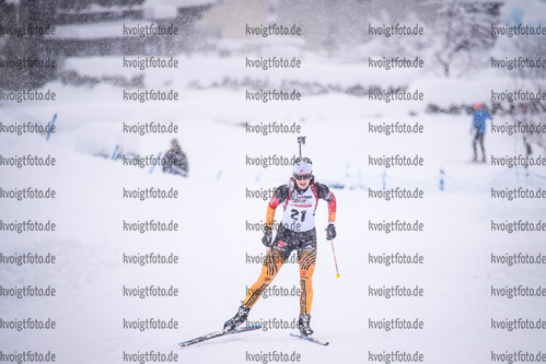 14.01.2019, xkvx, Biathlon, Qualifikationsrennen JWM, Massenstart v.l. SCHMIDT Elisabeth