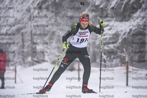 26.01.2019, xkvx, Biathlon, Deutschlandpokal Notschrei, Sprint, v.l. KNOLL Annika