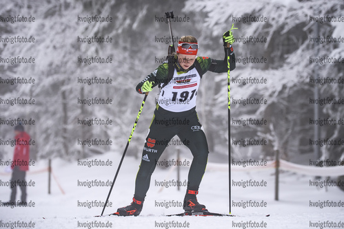 26.01.2019, xkvx, Biathlon, Deutschlandpokal Notschrei, Sprint, v.l. KNOLL Annika