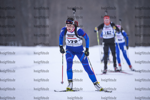 22.02.2019, xkvx, Biathlon, Deutsche Jugendmeisterschaft Kaltenbrunn, Einzel, v.l. MUELLER Luise