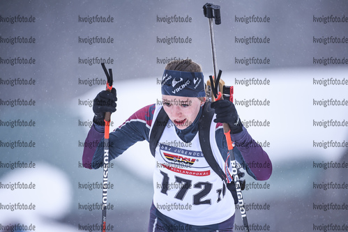 22.02.2019, xkvx, Biathlon, Deutsche Jugendmeisterschaft Kaltenbrunn, Einzel, v.l. MUENZNER Jennifer