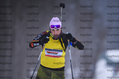 22.02.2019, xkvx, Biathlon, Deutsche Jugendmeisterschaft Kaltenbrunn, Einzel, v.l. HENDEL Helene-Theresa