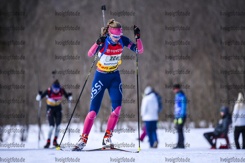 24.02.2019, xkvx, Biathlon, Deutsche Jugendmeisterschaft Kaltenbrunn, Staffel, v.l. MERTEN Johanna
