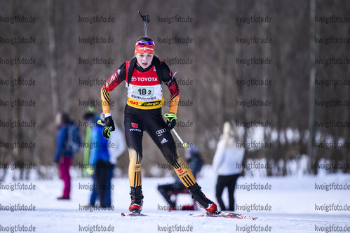24.02.2019, xkvx, Biathlon, Deutsche Jugendmeisterschaft Kaltenbrunn, Staffel, v.l. FIEDLER Jana