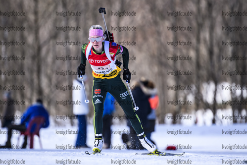 24.02.2019, xkvx, Biathlon, Deutsche Jugendmeisterschaft Kaltenbrunn, Staffel, v.l. HERMANN Hanna-Michelle
