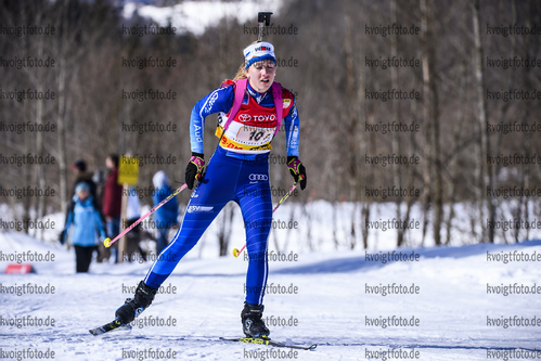 24.02.2019, xkvx, Biathlon, Deutsche Jugendmeisterschaft Kaltenbrunn, Staffel, v.l. NEUGEBAUER Isabel