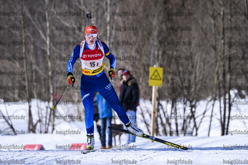 24.02.2019, xkvx, Biathlon, Deutsche Jugendmeisterschaft Kaltenbrunn, Staffel, v.l. PFNUER Franziska