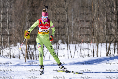 24.02.2019, xkvx, Biathlon, Deutsche Jugendmeisterschaft Kaltenbrunn, Staffel, v.l. SCHERNECK Theresa