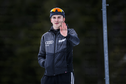 16.03.2019, xkvx, Biathlon, Deutschlandpokal Ruhpolding, Sprint, v.l. WERNER Johan