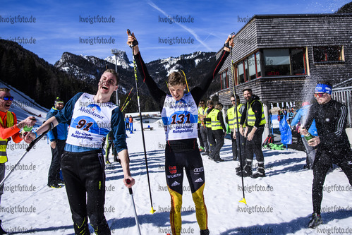 17.03.2019, xkvx, Biathlon, Deutschlandpokal Ruhpolding, Sportlerverabschiedung, v.l. SEEBER Lennart, ECKSTEIN Janik