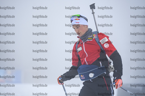 08.01.2019, xkvx, Biathlon IBU Weltcup Oberhof, Training Herren, v.l. Felix Leitner (Austria) in aktion / in action competes