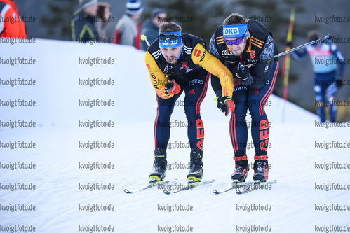 14.01.2020, xkvx, Biathlon IBU Weltcup Ruhpolding, Training Herren, v.l. German Ski technician in aktion / in action competes