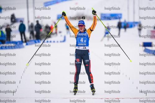 16.01.2020, xkvx, Biathlon IBU Weltcup Oberhof, Staffel Damen, v.l. Franziska Preuss (Germany)  / 