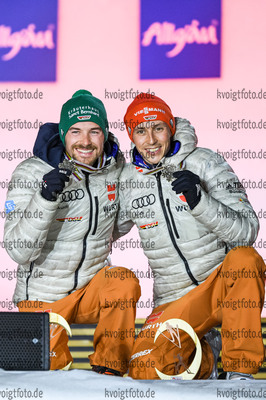 06.03.2021, xkvx, Nordic World Championships Oberstdorf, v.l.  Fabian Riessle of Germany, Eric Frenzel of Germany /