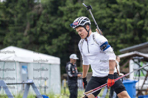24.06.2021, xkvx, Biathlon Training Oberhof, v.l. Philipp Horn (Germany) in aktion am Schiessstand at the shooting range