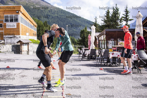 13.07.2021, xkvx, Biathlon Training Bormio, v.l. Philipp Horn (Germany), Roman Rees (Germany)  