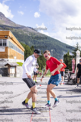 13.07.2021, xkvx, Biathlon Training Bormio, v.l. Justus Strelow (Germany), Benedikt Doll (Germany)  