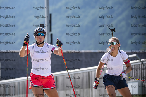 21.07.2021, xkvx, Biathlon Training Ruhpolding, v.l. Sophie Spark (Germany), Marlene Fichtner (Germany)  