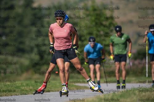 24.08.2021, xkvx, Biathlon Training Bessans, v.l. Caroline Colombo (France)  