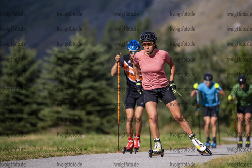 24.08.2021, xkvx, Biathlon Training Bessans, v.l. Caroline Colombo (France)  