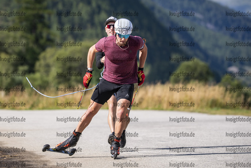 25.08.2021, xkvx, Biathlon Training Bessans, v.l. Fabien Claude (France)  