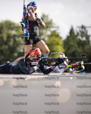 30.08.2021, xkvx, Biathlon Training Font Romeu, v.l. Vanessa Voigt (Germany)  