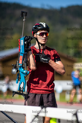 09.09.2021, xkvx, Biathlon Deutsche Meisterschaften Arber, Training Herren, v.l. Diogo Martins (Germany)  