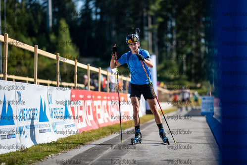 09.09.2021, xkvx, Biathlon Deutsche Meisterschaften Arber, Training Herren, v.l. Johan Werner (Germany)  