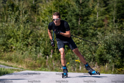 09.09.2021, xkvx, Biathlon Deutsche Meisterschaften Arber, Training Herren, v.l. Markus Schweinberg (Germany)  