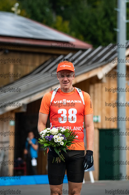 11.09.2021, xkvx, Biathlon Deutsche Meisterschaften Arber, Sprint Herren, v.l. Roman Rees (Germany)  