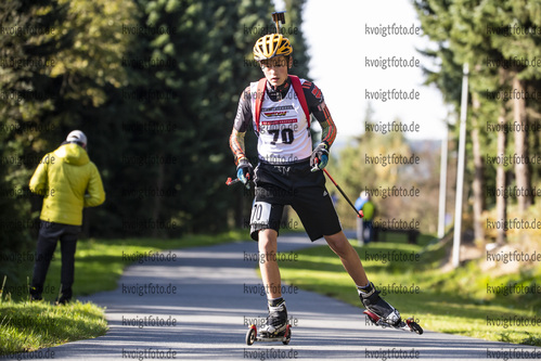 01.10.2021, xkvx, Biathlon, Deutschlandpokal Altenberg, Sprint - maennlich, v.l. Florian Rieger (Germany)