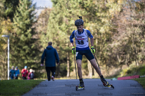 01.10.2021, xkvx, Biathlon, Deutschlandpokal Altenberg, Sprint - maennlich, v.l. Max Grimm (Germany)