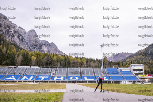 19.10.2021, xkvx, Biathlon Training Antholz-Anterselva, v.l. Marketa Davidova (Czech Republic)  