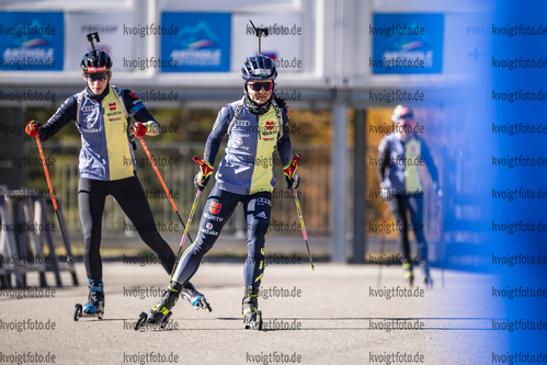 29.10.2021, xkvx, Biathlon Training Antholz-Anterselva, v.l. Marion Wiesensarter (Germany)  