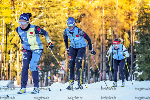 06.11.2021, xmlx, Biathlon Training Lenzerheide, v.l. Marion Wiesensarter (Germany), Vanessa Hinz (Germany), Janina Hettich (Germany)