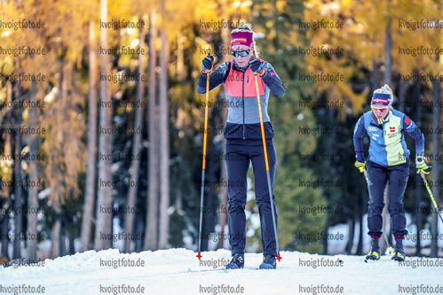 06.11.2021, xmlx, Biathlon Training Lenzerheide, v.l. Maren Hammerschmidt (Germany), Karolin Horchler (Germany)