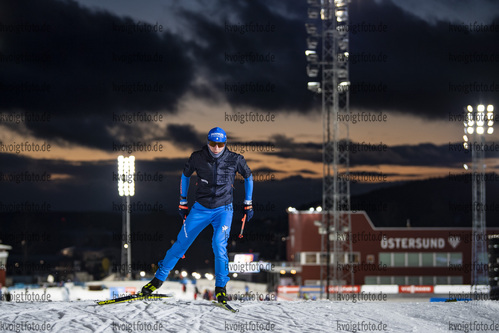 25.11.2021, xkvx, Biathlon IBU World Cup Oestersund, Training Women and Men, v.l. Lukas Hofer (Italy) in aktion / in action competes