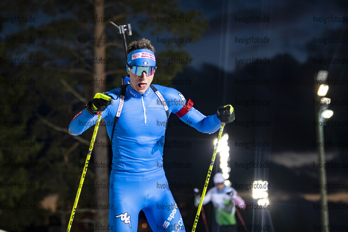 25.11.2021, xkvx, Biathlon IBU World Cup Oestersund, Training Women and Men, v.l. Didier Bionaz (Italy) in aktion / in action competes