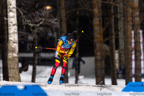 27.11.2021, xkvx, Biathlon IBU World Cup Oestersund, Individual Men, v.l. Cesar Beauvais (Belgium) in aktion / in action competes