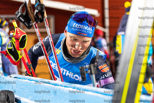 28.11.2021, xkvx, Biathlon IBU World Cup Oestersund, Sprint Men, v.l. Erik Lesser (Germany) nach dem Wettkampf / after the competition