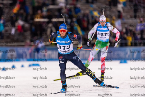 28.11.2021, xkvx, Biathlon IBU World Cup Oestersund, Sprint Men, v.l. Erik LESSER (Germany) in aktion / in action competes