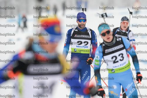 28.11.2021, xetx, Biathlon IBU Cup Idre, Pursuit Men, v.l. Serafin Wiestner (SWITZERLAND)