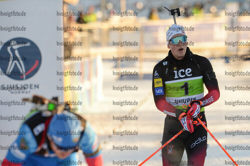 01.12.2021, xetx, Biathlon IBU Cup Sjusjoen, Super Sprint Men, v.l. Sverre Dahlen Aspenes (NORWAY)  / 